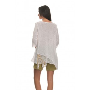 Knitted asymmetrical blouse