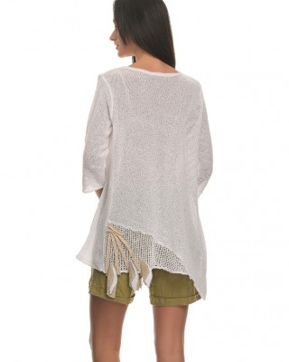 Knitted asymmetrical blouse