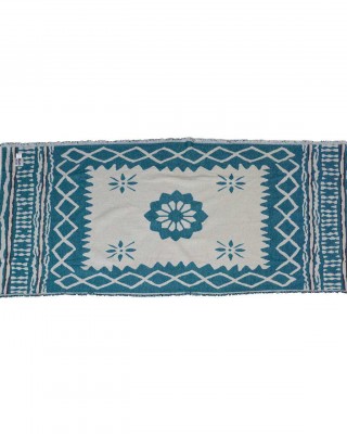 Jacquard Velvet FLOWER- Petrol
