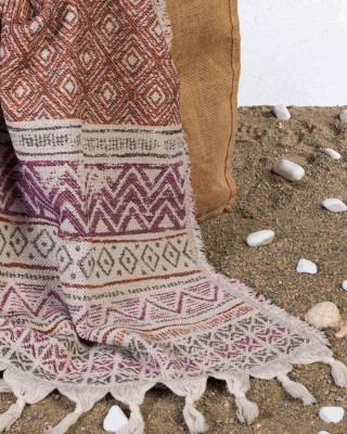 Jacquard Velvet GEOMETRY - Κεραμιδί