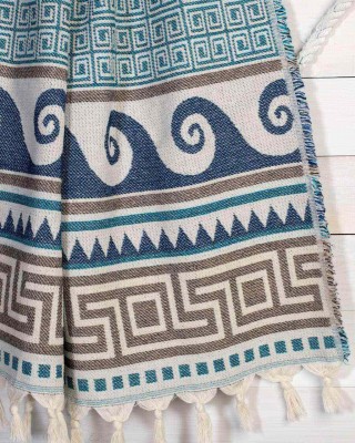 Jacquard Velvet WAVES - Petrol