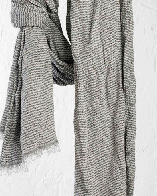 Scarves THIN STRIPED - Gray